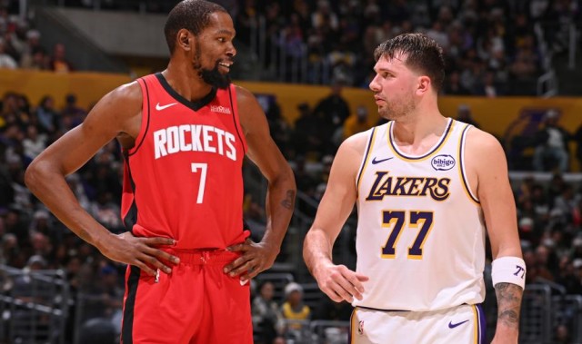 杜兰特25+8东契奇25+7 火箭客场大胜湖人